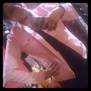 Pink denim jacket